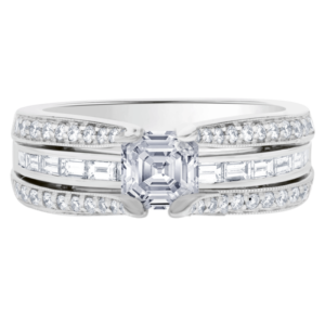 Platinum Diamond Bead Set Setting