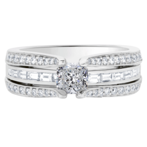 Platinum Diamond Bead Set Setting