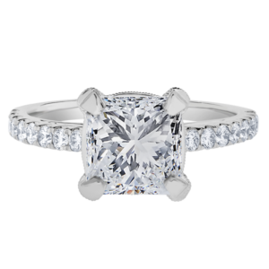 18KW Diamond Macro Pave Setting And Prong Setting