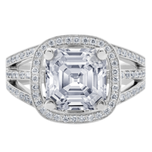 18KW Platinum Micro  W754-Asscher