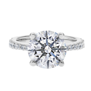 Platinum Prong And Pave Diamond Setting