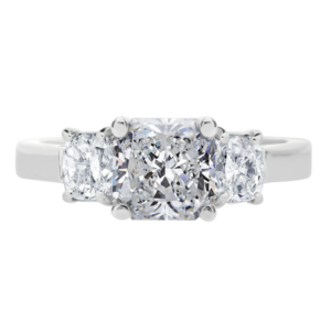 Platinum Three-Stone Setting