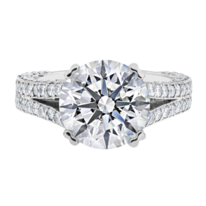 Platinum Diamond Pave Setting-Y316-Round