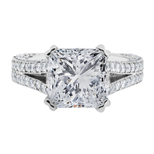 Platinum Diamond Pave Setting-Y316-Princess