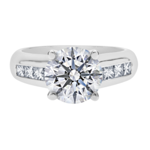Platinum Diamond Channel Setting-Y341-Round