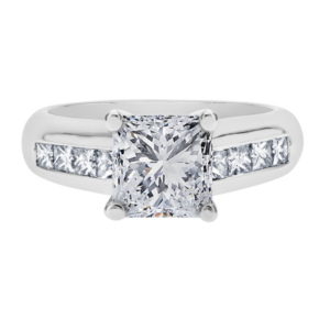 Platinum Diamond Channel Setting-Y341-Princess