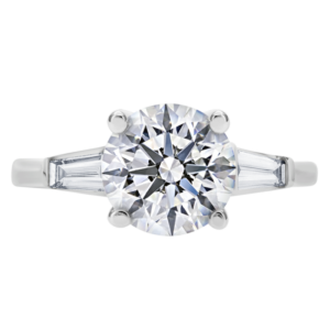 Platinum Diamond Three-Stone Setting Y561/Y598-Round