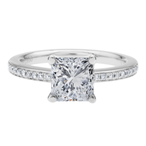 Platinum Diamond Bead-Set Setting