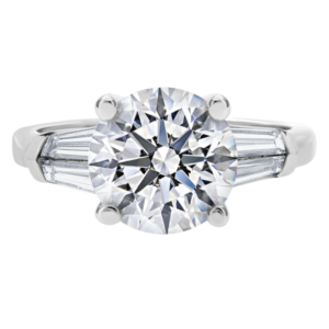 Platinum Diamond Three-Stone Y686-Round