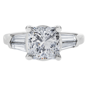 Platinum Diamond Three-Stone Y686-Princess
