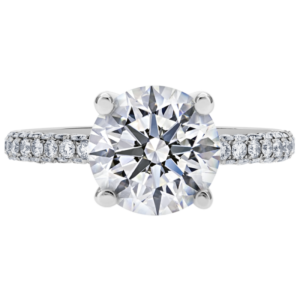 Platinum Diamond Micro Pave Stting-Y787-Round