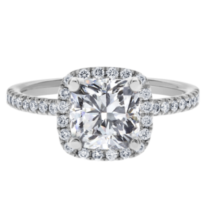 18KW Diamond Micro-Pave Setting And Wedding Band Set