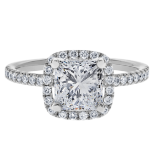 18KW Diamond Micro-Pave Setting And Wedding Band Set