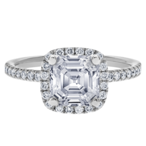 18KW Diamond Micro-Pave Setting And Wedding Band Set