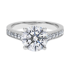 Platinum Diamond Channel Setting-Y892-Round