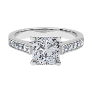 Platinum Diamond Channel Setting-Y892-Princess