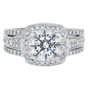 Platinum Diamond Bead Set Setting