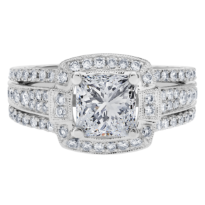 Platinum Diamond Bead Set Setting