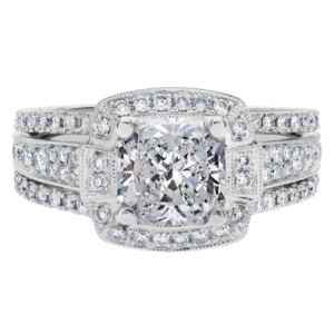 Platinum Diamond Bead Set Setting