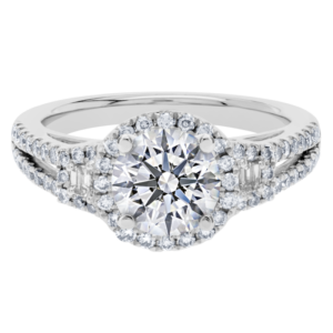 Platinum Diamond Micro Pave Setting-Y947-Round