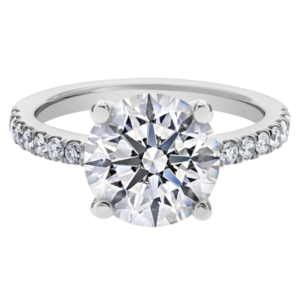 Platinum Diamond Micro-Pave Setting-Round