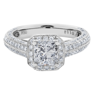 18KW Diamond Pave Setting-Princess